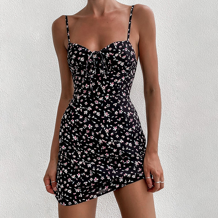 Ditsy Floral Bodycon Spaghetti Strap Dress