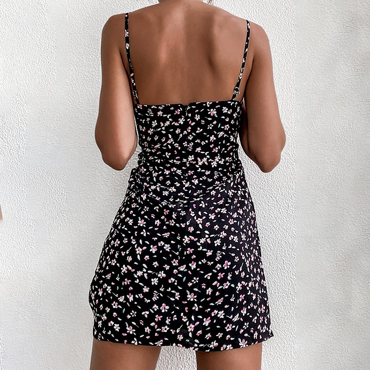 Ditsy Floral Bodycon Spaghetti Strap Dress