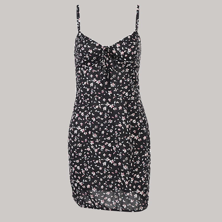 Ditsy Floral Bodycon Spaghetti Strap Dress