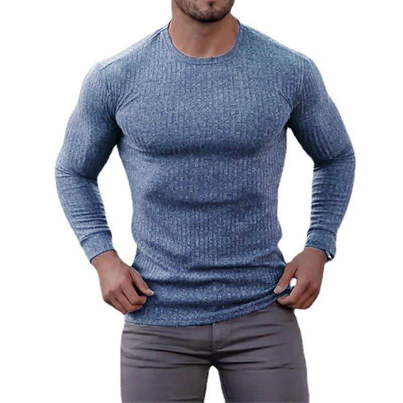 Spring Autumn Classic Ribbed Knit Roll sweater