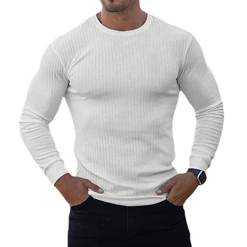 Spring Autumn Classic Ribbed Knit Roll sweater