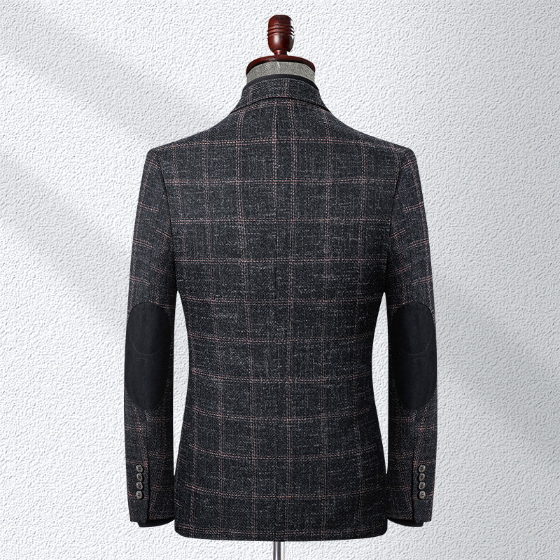 Slim fit plaid small suit men’s casual suit