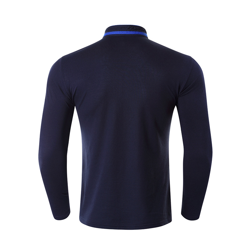 Men’s long sleeve golf lapel high-end polo shirt