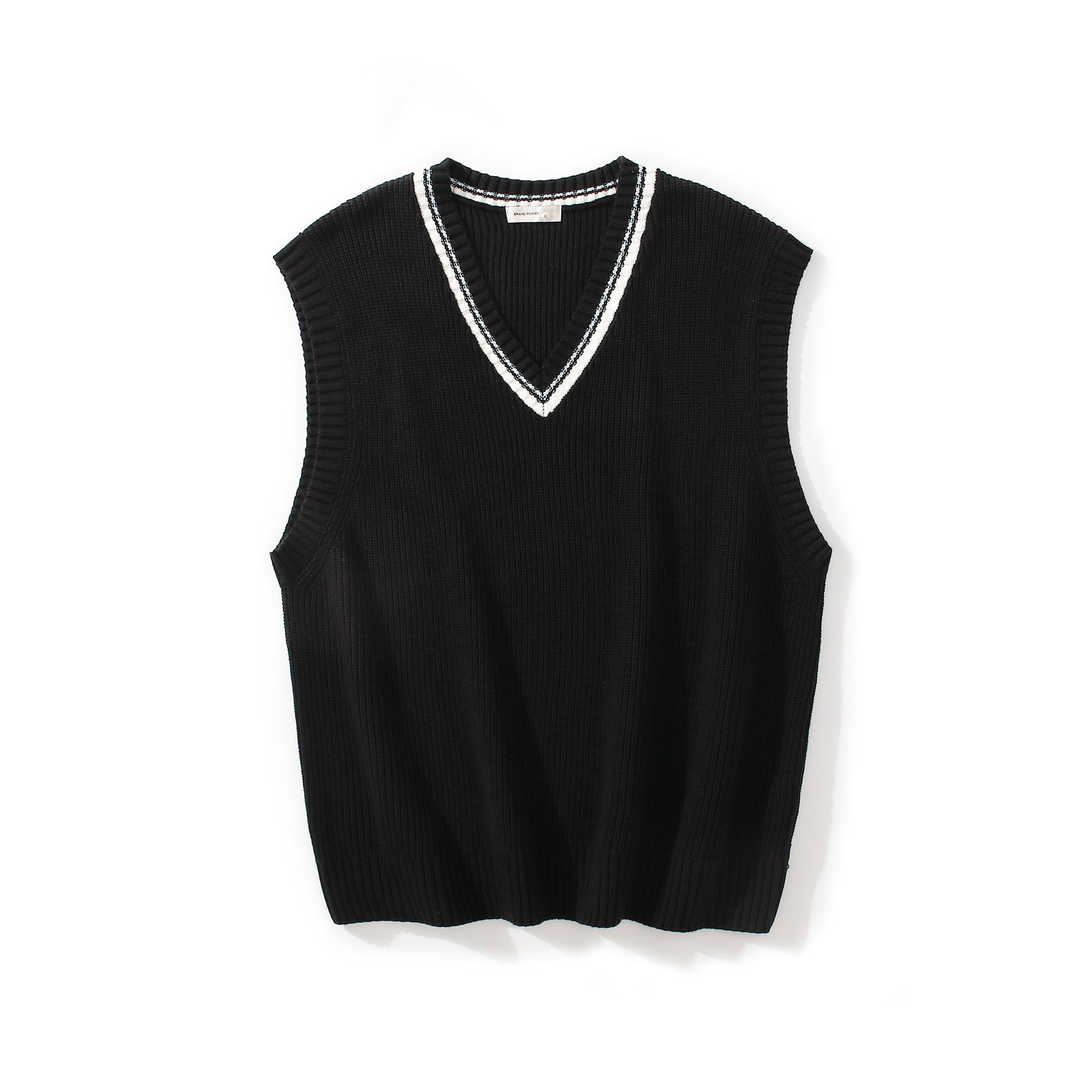 Simple micro wide casual sweater vest