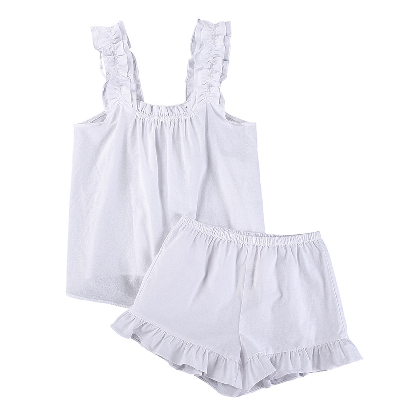 Cotton and linen camisole undershirt pajamas wooden ear shorts