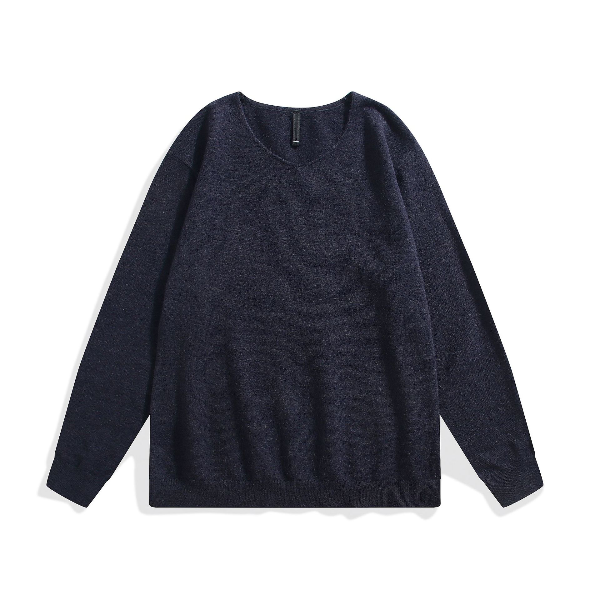 Mixed wool basic bottom shirt