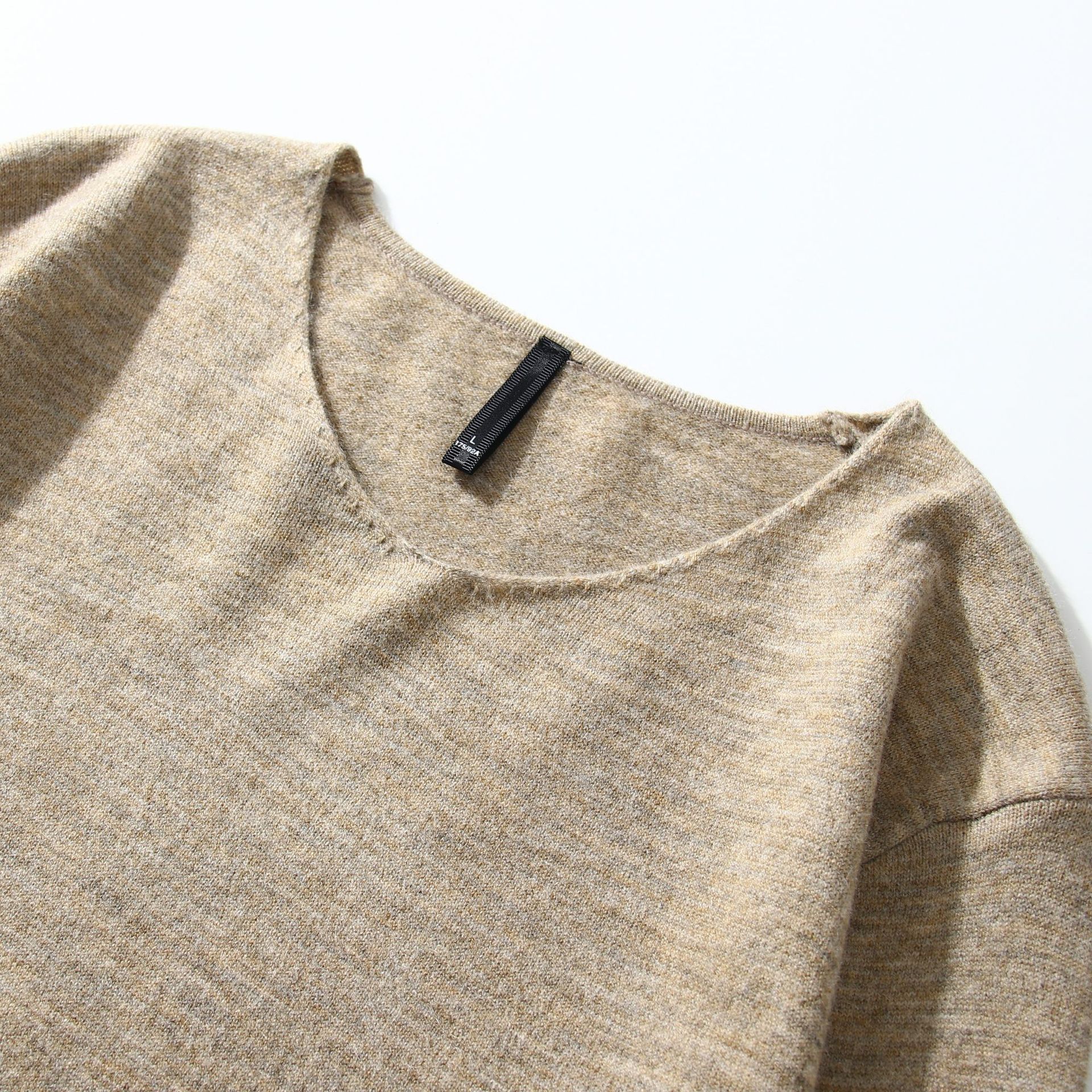 Mixed wool basic bottom shirt