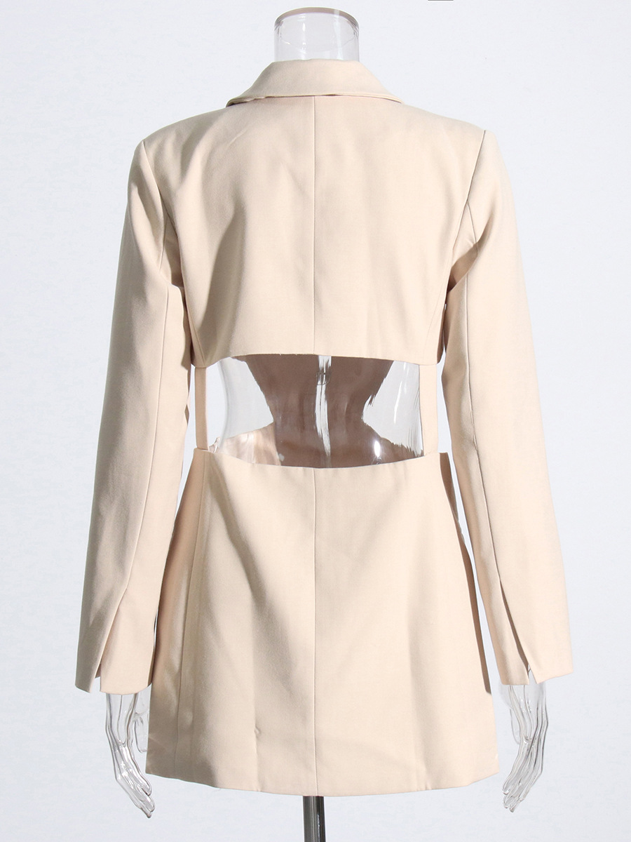 New lapel long-sleeved waistless jacket