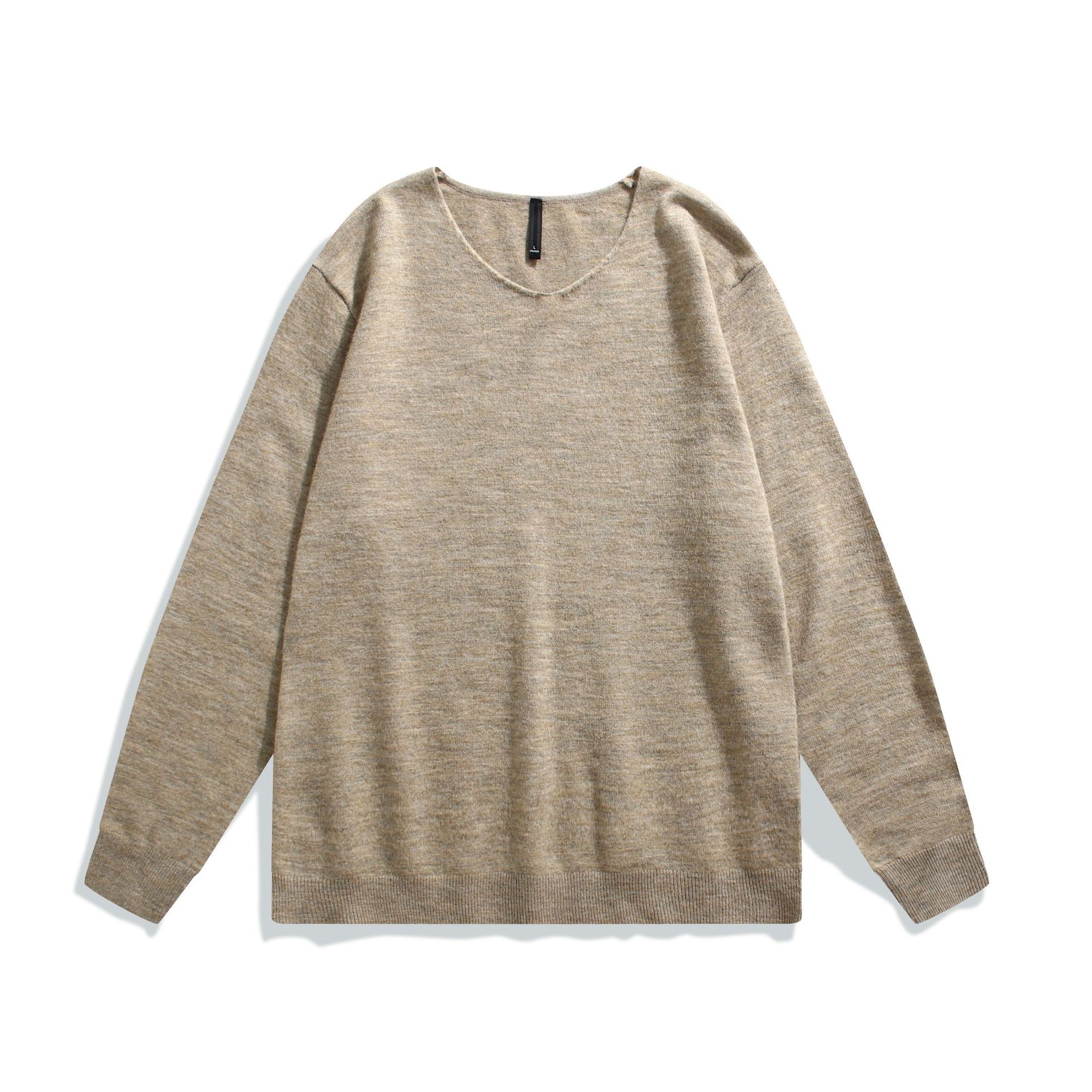 Mixed wool basic bottom shirt