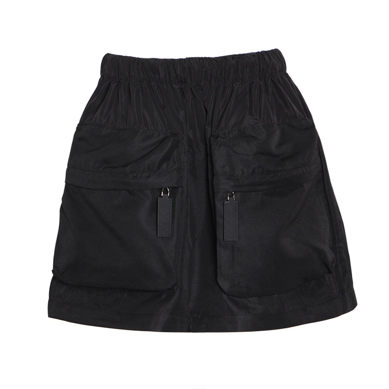 Fashion casual elastic waist half-body skirt