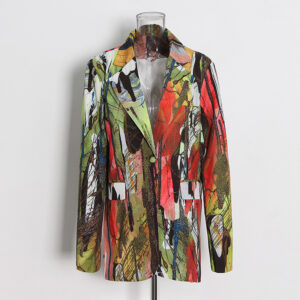 Abstract printed women’s jacket