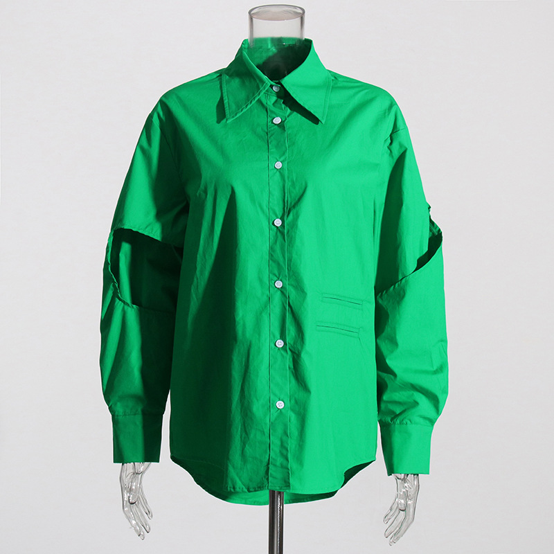 Green fresh loose casual shirt