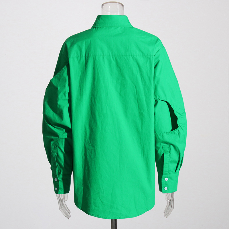 Green fresh loose casual shirt