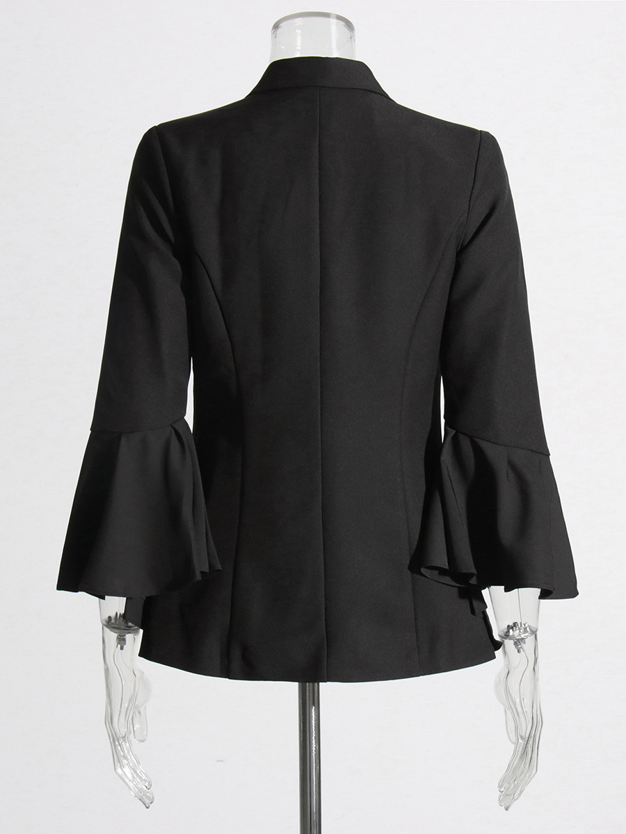 Double-breasted flared sleeve slim small jacket