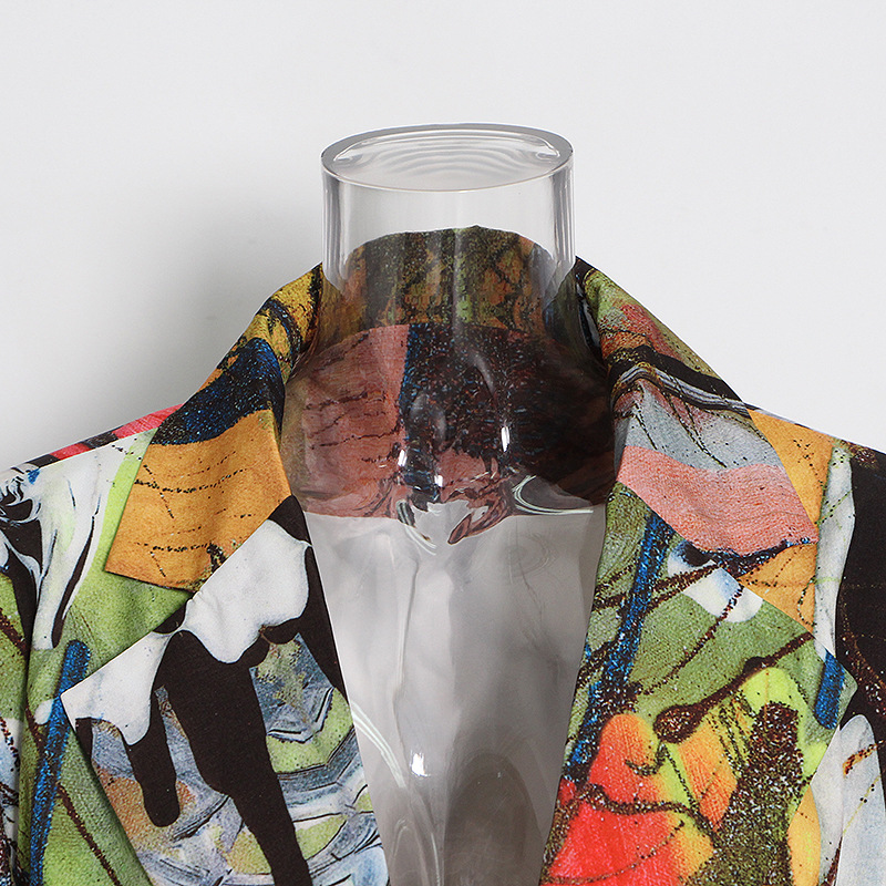 Abstract printed women’s jacket