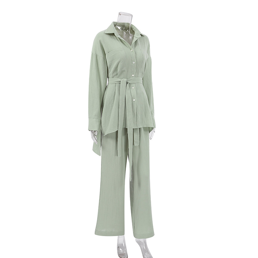 Crepe pajamas for women laced shirt pajama pants