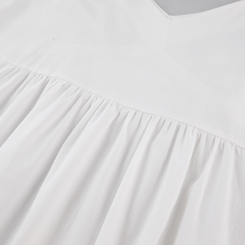 White cotton camisole nightgown