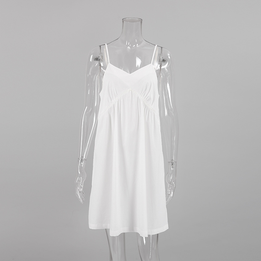 White cotton camisole nightgown