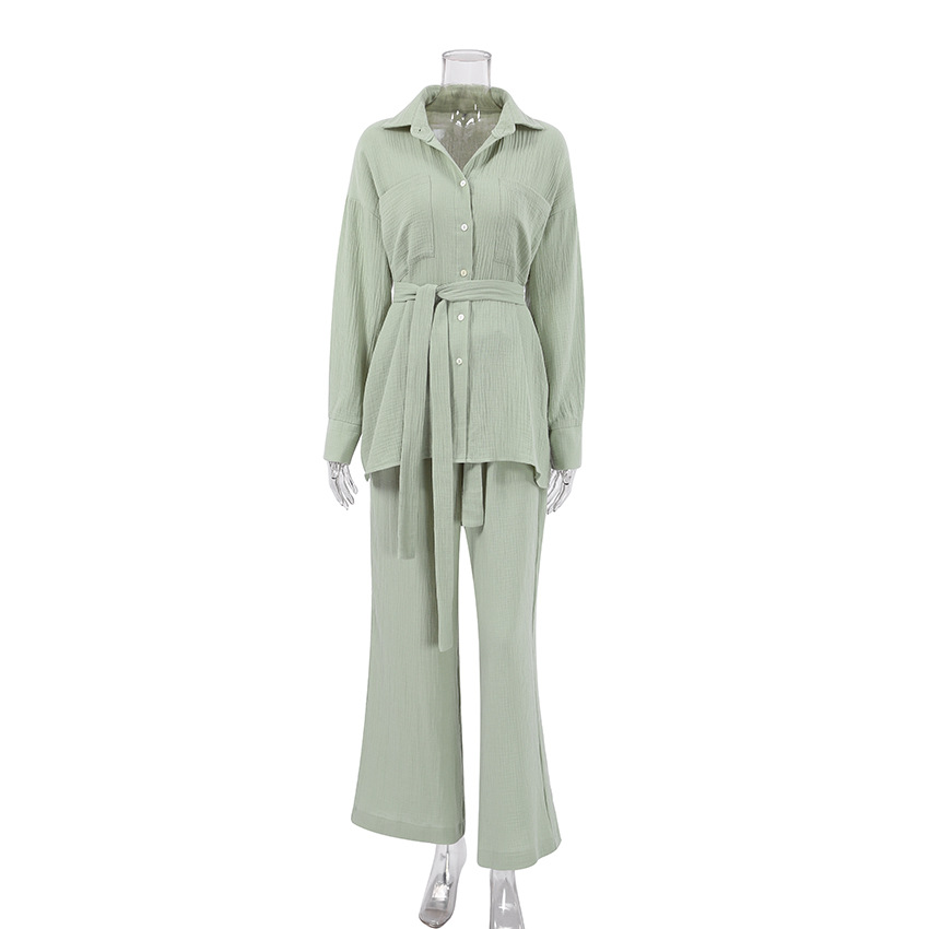 Crepe pajamas for women laced shirt pajama pants