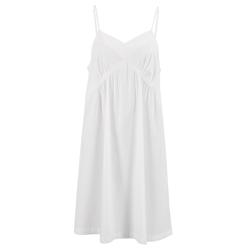 White cotton camisole nightgown