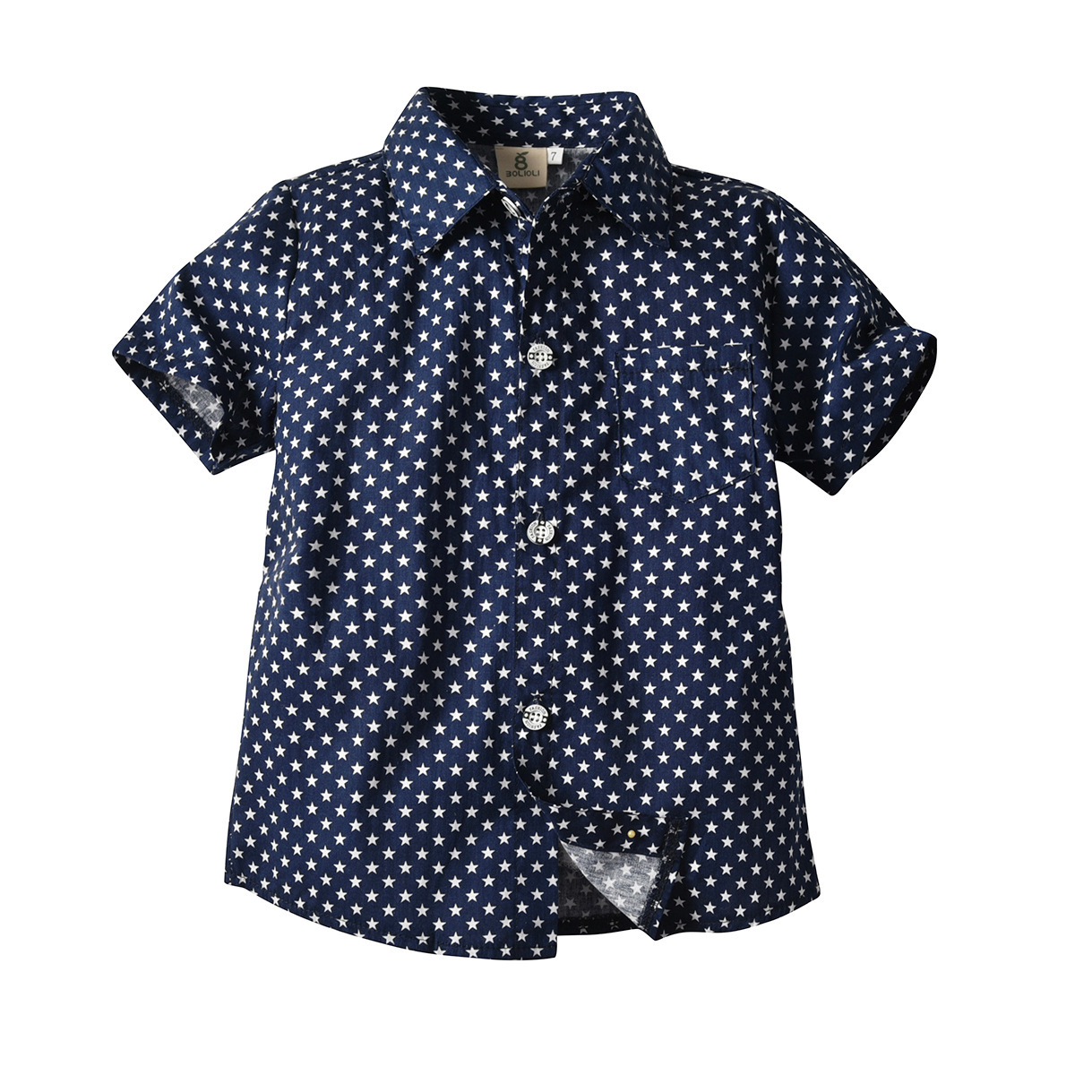 Star cotton short-sleeved shirts