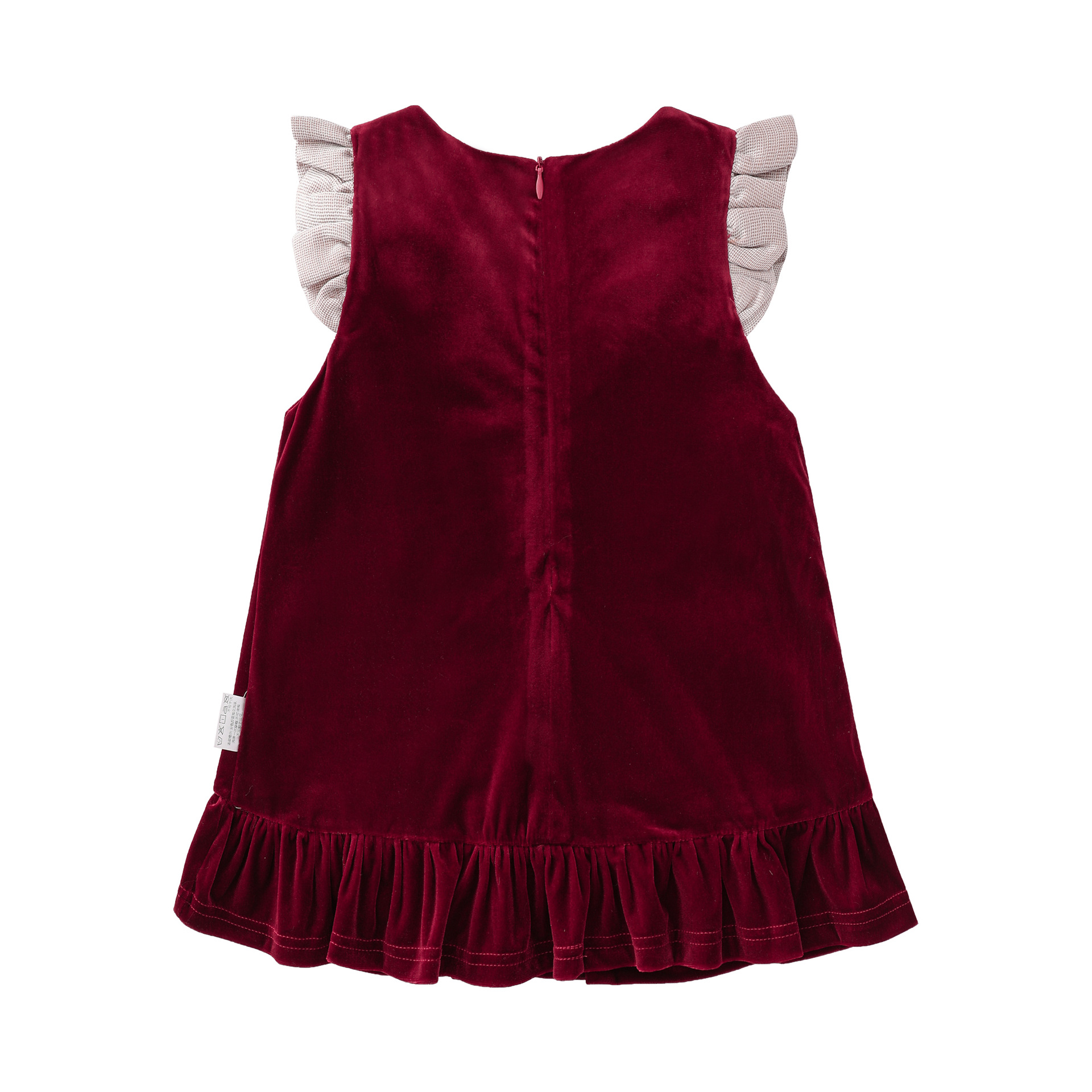 Deep red gold velvet tank dress