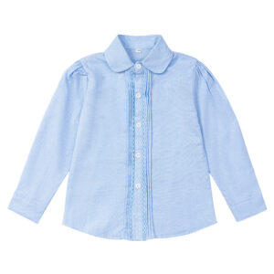 A light blue long-sleeved shirt