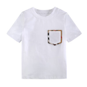 A white short-sleeved T-shirt with chest pocket