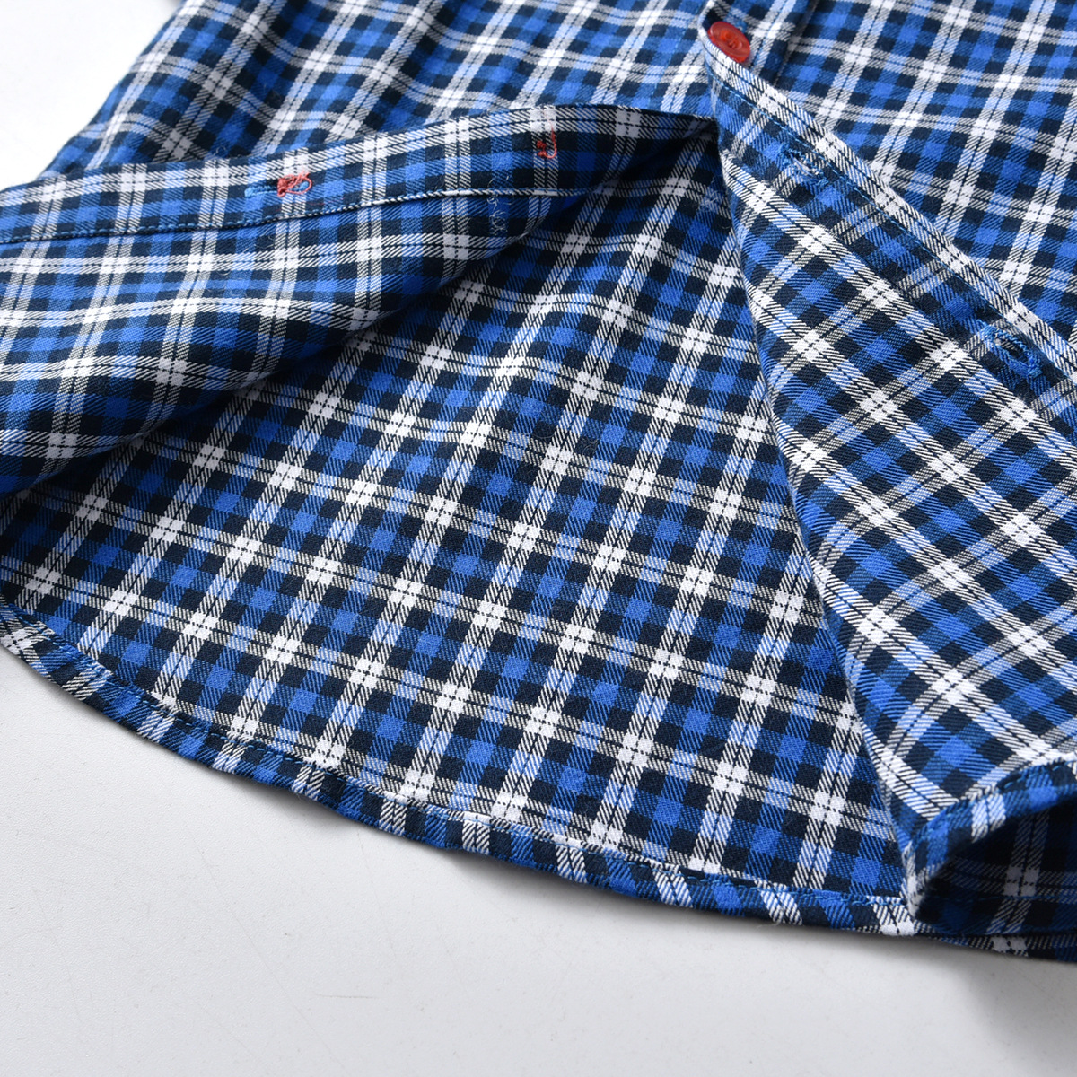 Boys’ plaid short-sleeved shirt