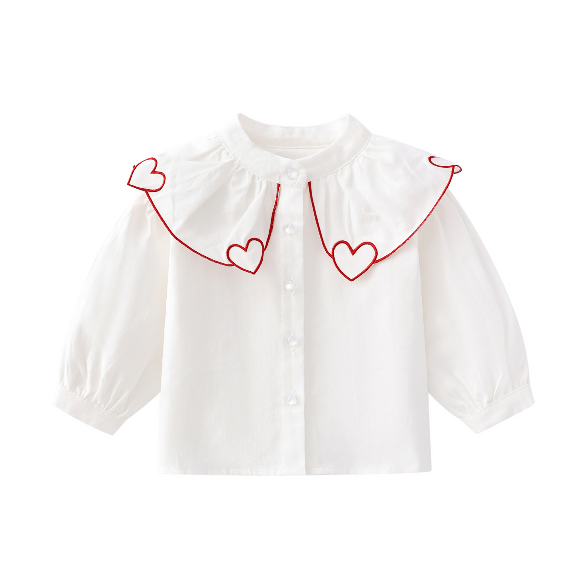 Love collar cotton shirt