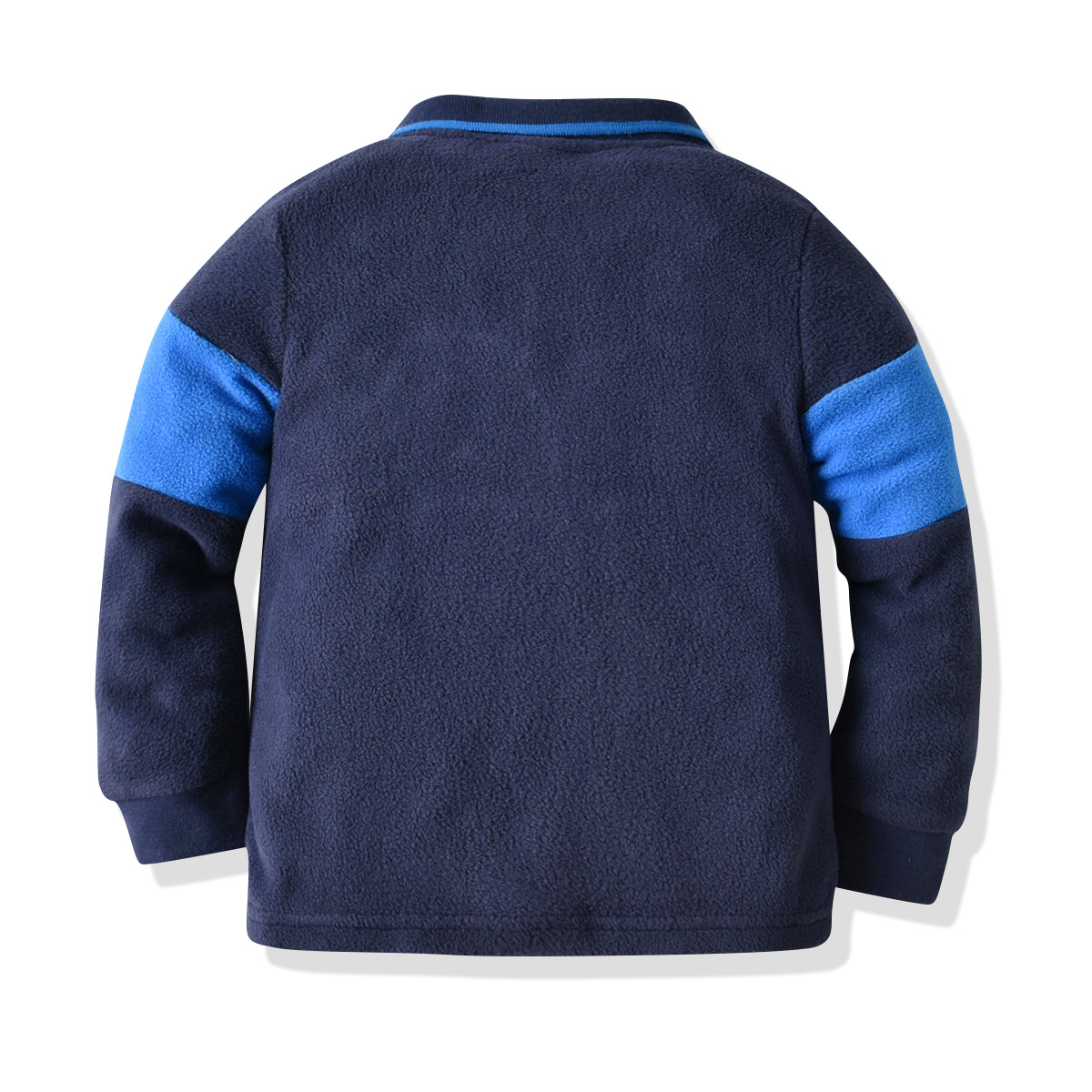 Boys’ long-sleeved color blocking shirt