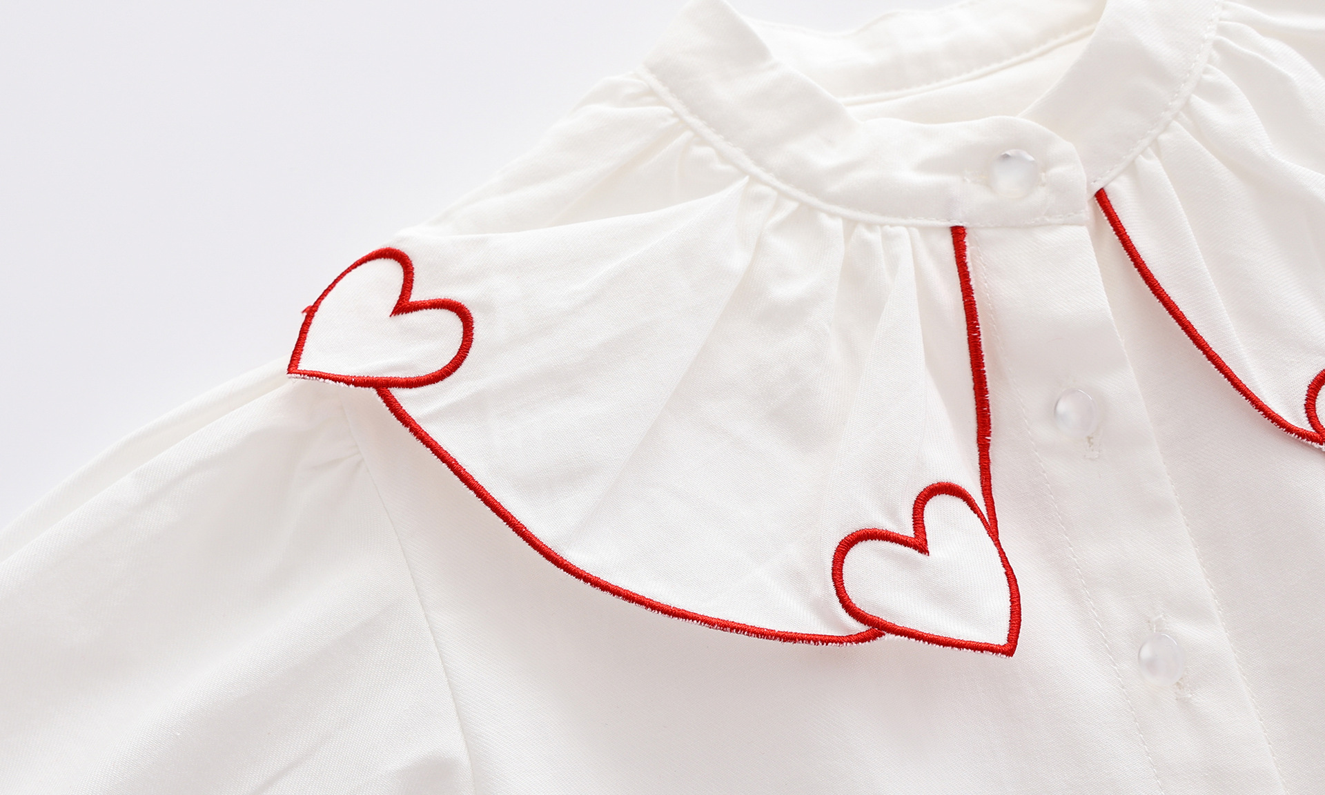 Love collar cotton shirt