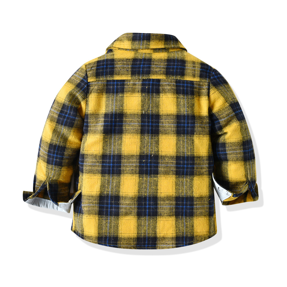 Boys’ long-sleeved plaid shirt