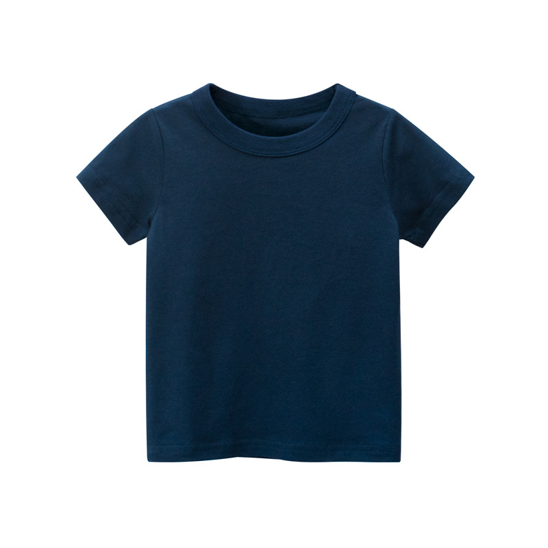 Children’s short-sleeved solid color without pattern