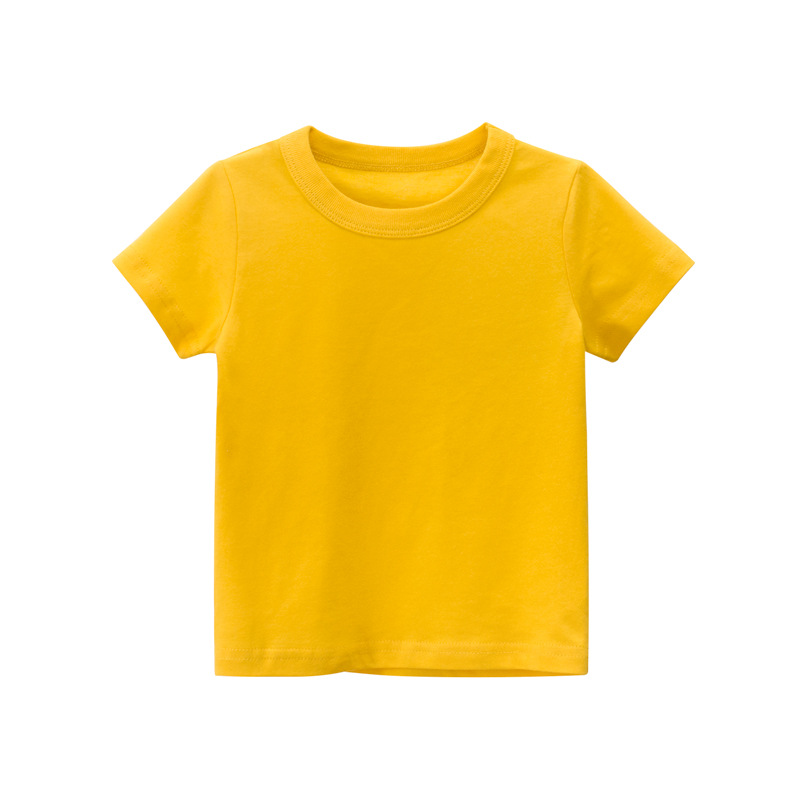 Children’s short-sleeved solid color without pattern