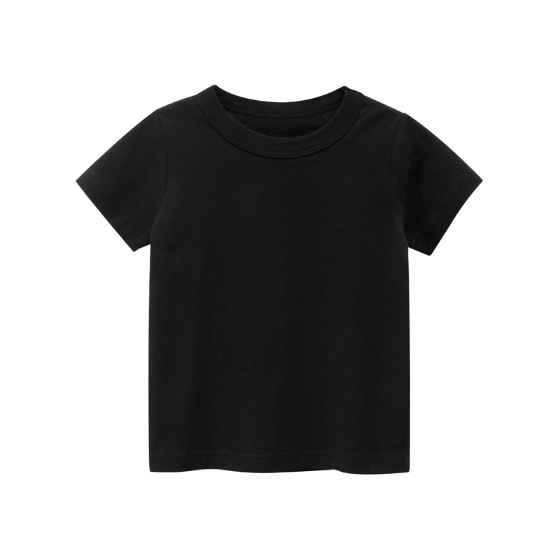 Children’s short-sleeved solid color without pattern