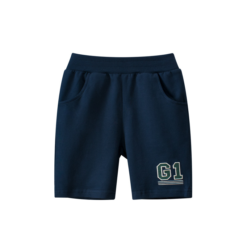 Patch embroidery boys’ shorts