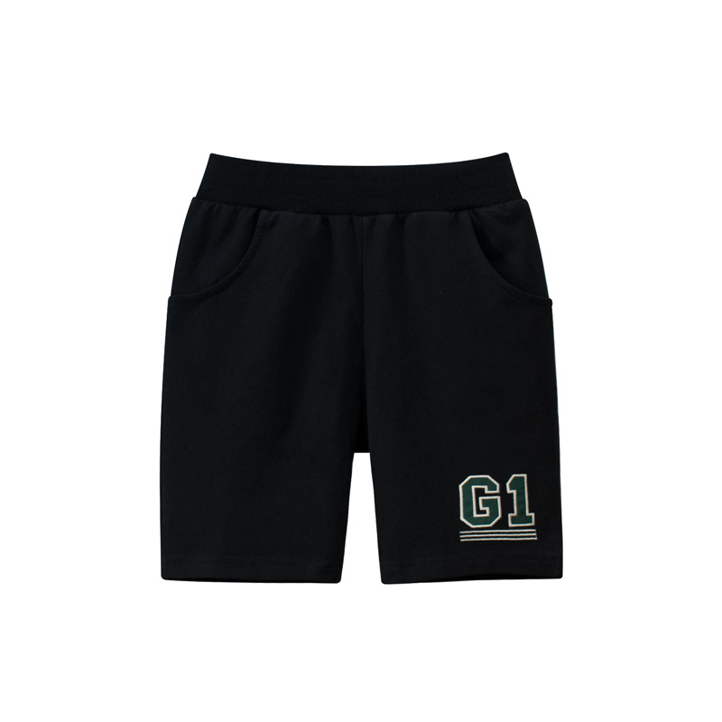 Patch embroidery boys’ shorts