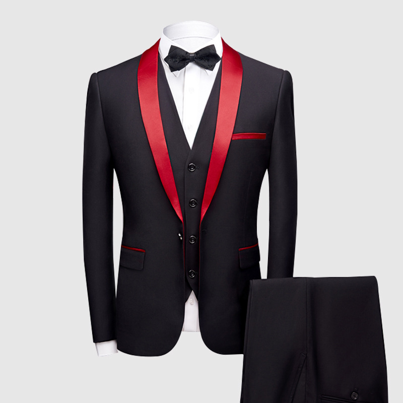 New men’s suit suit Korean version of the slim black suit