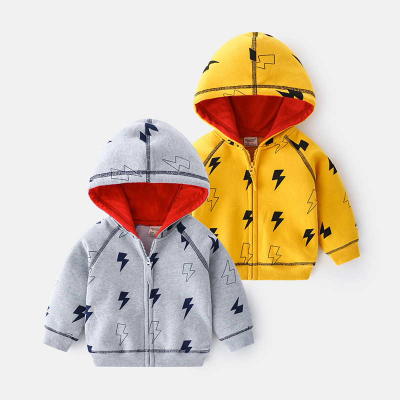 Hooded zipper children’s jacket