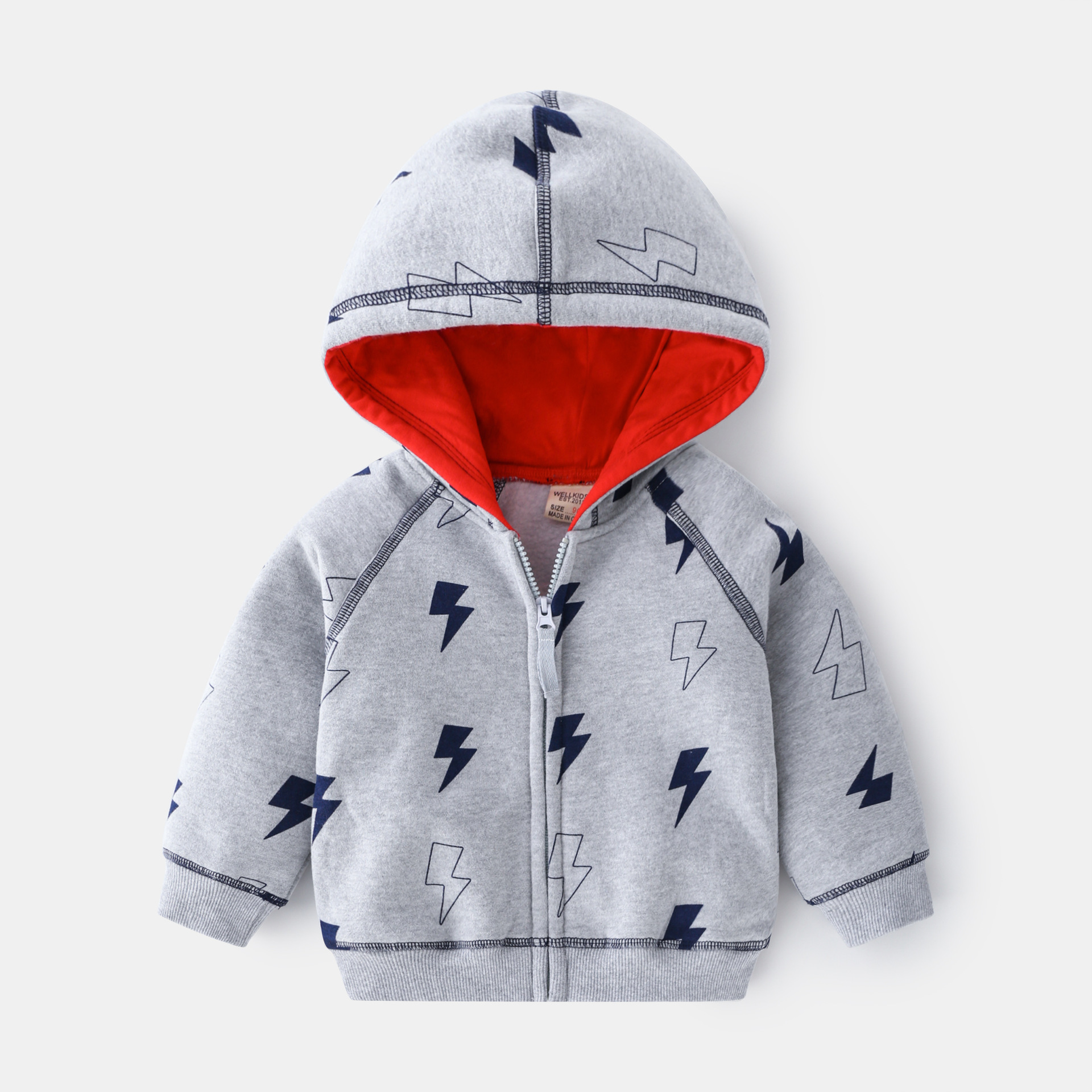 Hooded zipper children’s jacket