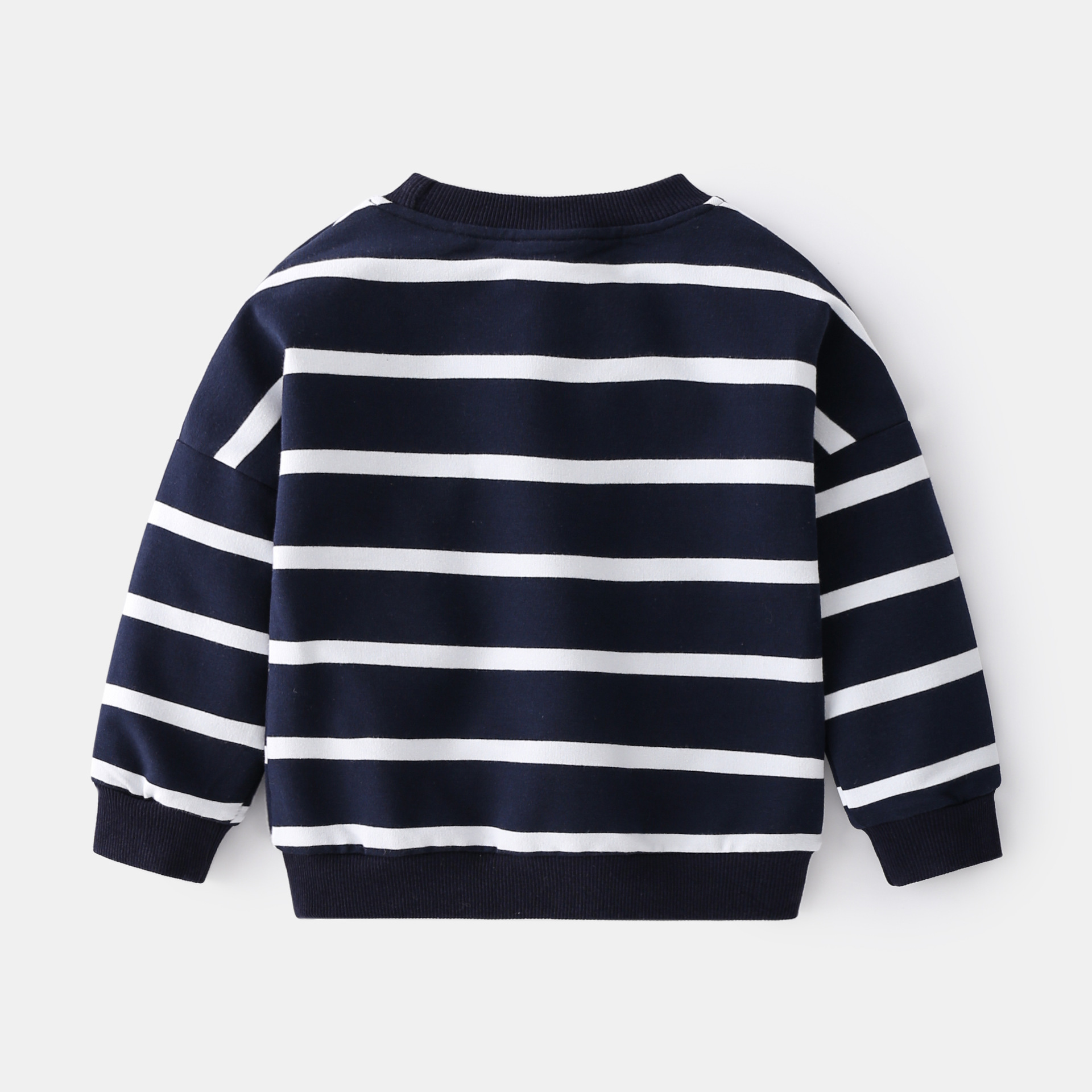 Boys’ cotton terry striped sweatshirt