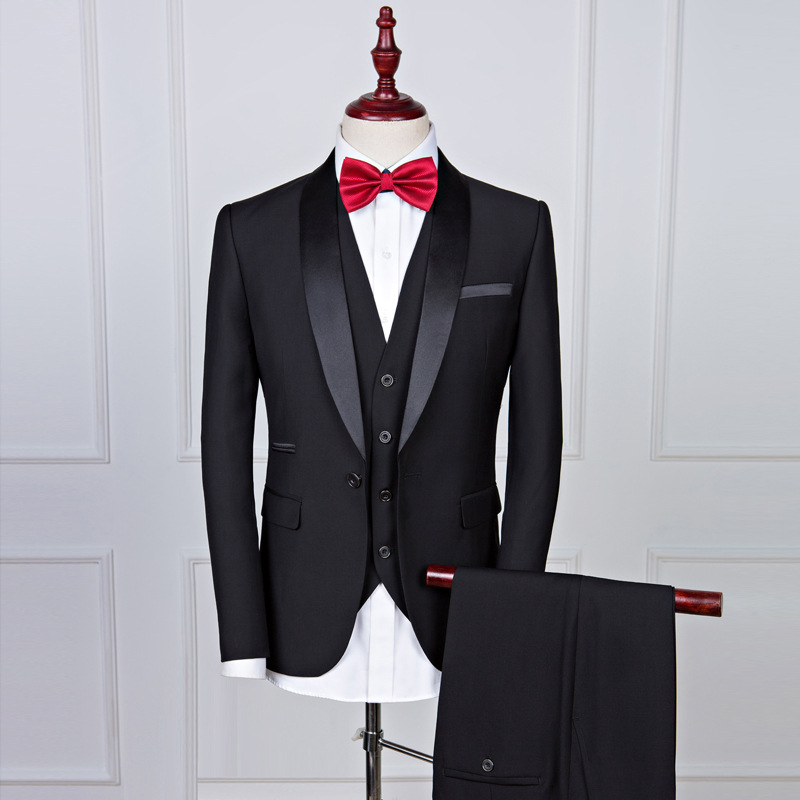 New men’s suit suit Korean version of the slim black suit