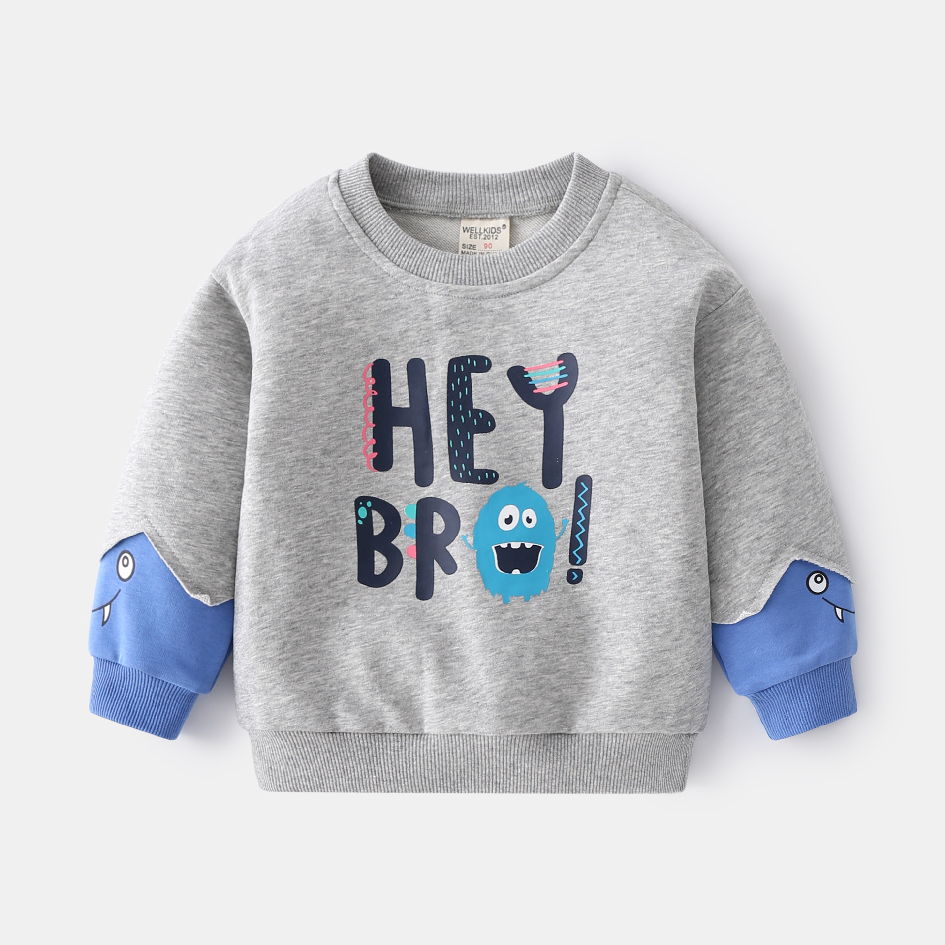 Small and medium children cartoon print sweatshirt