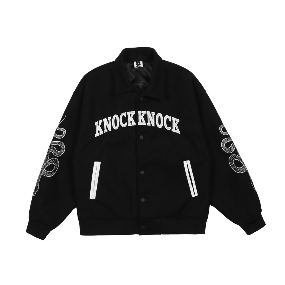 Dark tide brand letters embroidered jacket tops for men