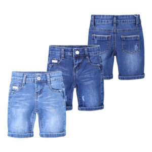 Pure quality stretch design children’s denim seven-point pants