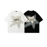 Star patch effect luminous T-shirt