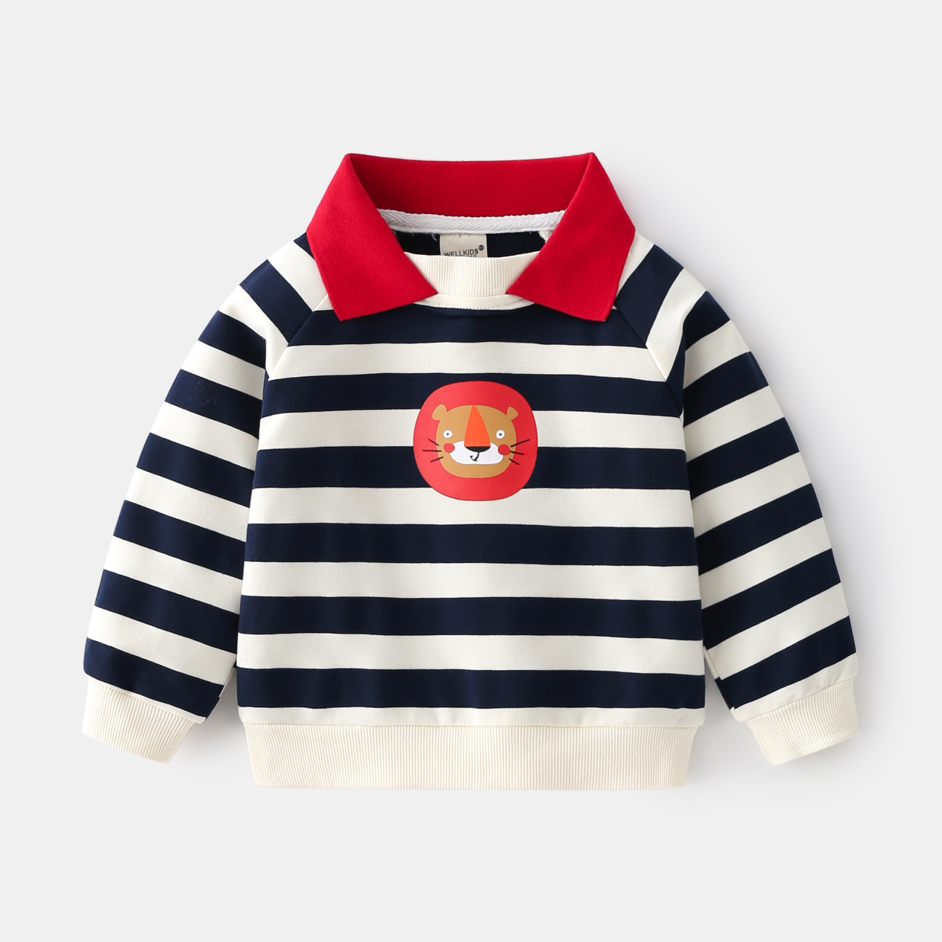 Fashion casual striped boys’ sweatshirt