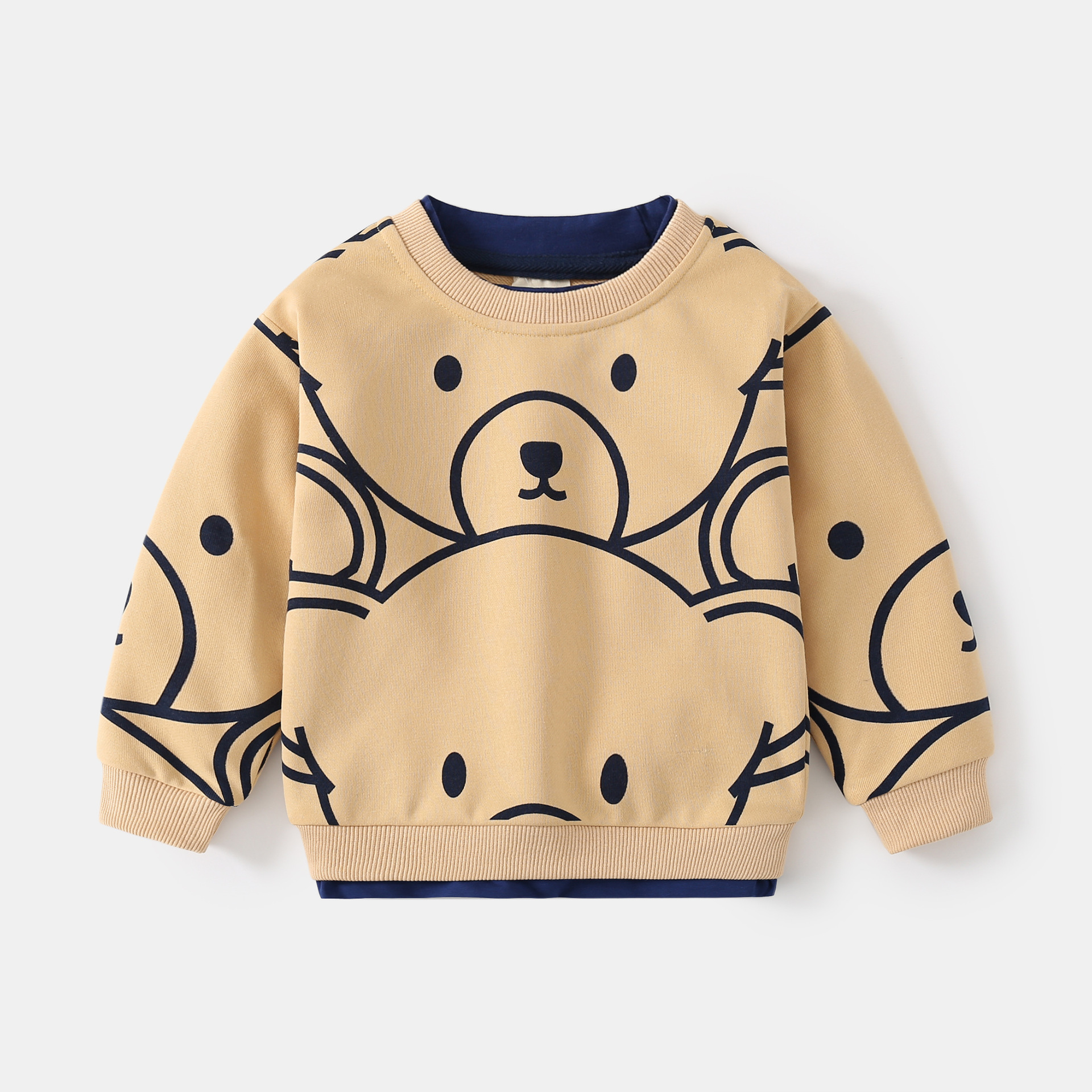 Monochrome cartoon bear sweatshirt