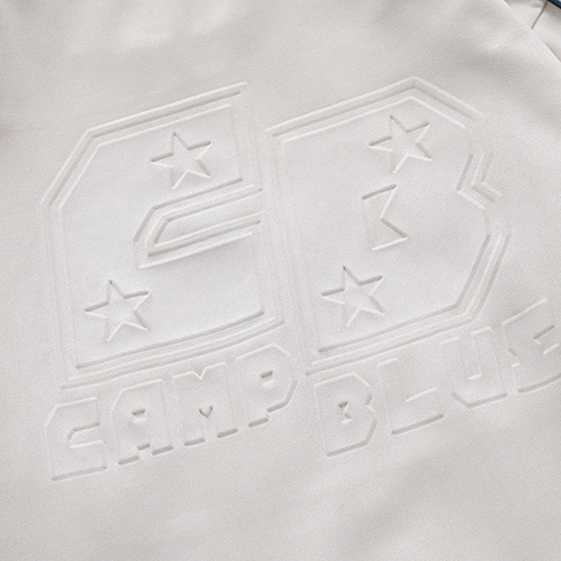 Loose casual sports embossed letter jacket